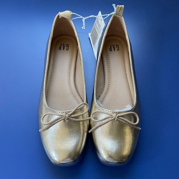 GAP Gold Flats with Bow Detail - Picture 1 of 10